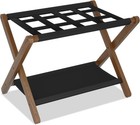 Luggage Rack  Folding Suitcase Stand With Storage Shelf