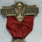 1925 Warsaw Ny Fireman Delegate Badge Medal Whitehead Hoag Antique