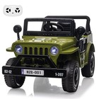     12v Kids Ride On Truck Car With Remote Control Led Lights Music Double Doors U