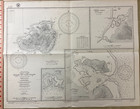 Hydrographic Chart Caroline Islands Kusaie Or Ualan Island N  Pacific Ocean Ww2