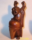 Old Buddha Hand Carved Solid Wood Art Sculpture Statue Figurine Vintage Antique