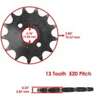 Front And Rear Sprockets For Honda Xr200r 1986-2002