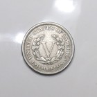 1883 Liberty Head-v Nickel No Cents  first Year Issue  Coin One Coin From Roll 