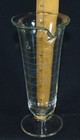 Vintage 6 7 16  Apothecary Graduated Etched Measuring Conical Footed Beaker 4 Oz
