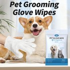 Pet Grooming Gloves Wet Wipes For Dogs And Cats Dog Cleaning Glove Wipes