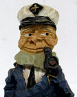 Vtg 6 8  Resin Nautical Ship Sea Captain Pipe Figurine Folk Art Coastal Sailor