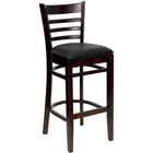 Flash Furniture Hercules Series 31  Ladder Back Bar Stool In Walnut