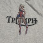 Y2k Triumph Motorcycles T Shirt Mens Large Hanes Beefy T Long Sleeve Pinup Girl