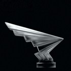 Art Deco Glass Car Mascot   Flesh   Hood Ornament Sculpture 1930  H hoffmann