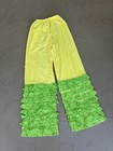 Vintage 1970s 60s Clown Ruffled Now Tie Novelty Pants Funky Hippie Groovy     Xs S