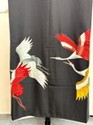 Vintage Japanese Black Silk Kurotomesode Kimono Stunning Crane Embroidery Art