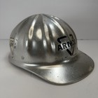 Vintage Fibre-metal Superlite Aluminum Hard Hat Armco Chrome Dome No Liner Usa