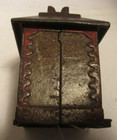 Antique Cast Iron  Penny Bank 3  Tall 2 1 2  Wide Original Paint