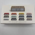 Lexon Flip  Reversible Lcd Alarm Clock Taupe brown Free Fast Ship  34 