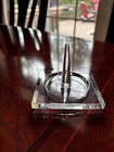 Oleg Cassini Crystal Square Ring Holder Rosie 117551w Signed