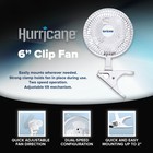 Hurricane Classic 6  Mini Clip On Fan For Desks   Night Stands  White  2 Pack 