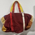 Morgans Horse Supplies Bag Small 19   x15    Duffle Bag 2 Zippered Areas Red Yellow
