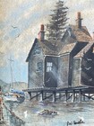 Art Print Away From It All Artist  P W Smale Signed   Framed House On Lake