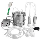 9l Dualhead Sheep Goat Cow Milking Machine Vacuum Impulse 304 Steel Pump Milker-