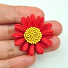 Small Red Daisy Brooch Small Flower Brooches Jewelry Fashion Pin Gift For Her