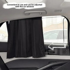 1pc Car Window Sunshade Curtain Uv Protection Kids Baby Cover Black - New
