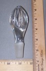 Vintage Clear Glass Bottle Stopper Large Center Bubble