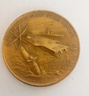 1975 U s  Navy Bicentennial Bronze Commemorative Medal 3 Inch 