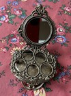 Vintage Celeste 5 Lipstick Tube Holder With Mirror Hollywood Regency Vanity Nice