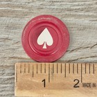 Vintage Inlaid Composite Poker Chips Monarch Brand Spade Design Lot Of 9