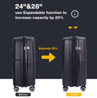 Travelhouse Hardshell 3 Piece Suitcase Set With Spinner Wheels Tsa Lock 20   24   28