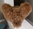 Vintage Handcrafted Teddy Bear 12  Made From Alpaca Wool Llama Caramel Tone Peru