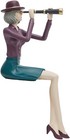 Haucoze Woman Figurine Statue Telescope Art Sculpture Modern Home Decor Gift    