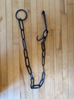 Rare  Antique Primitive 18th C Wrought Iron Early American Chain Trammel
