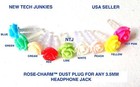 Rose Flower Dust Plug 3 5mm Headphone Jack For Iphone 4s 5c 6 Plus Galaxy S6  S7