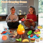 Kids Camping Toy Set With Play Campfire Fishing Pretend Food Outdoor Adventure