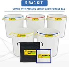 All Mesh Bubble Bags 1 Gallon 5pcs Kit Herbal Ice Herbal Extraction Grow Bag