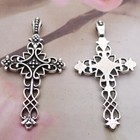 Bulk 100pcs Cross Charms Diy Jewelry Making Pendant Antique Silver