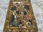Vintage French Tapestry Wall Hanging Goblin Medieval Tapestry  154 X 111 Cm