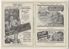 Movie Theatre Vintage Program Ravena Ny Alfred Hitchcock Bob Hope Bing Crosby