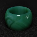 Chinese Natural Green Agate Jade Hand Carved Rings Or Pendant Gift Collection