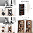 Gianna 5 Tier Bookcase Adjustable Bookshelf Storage Shelf Home Office Wood