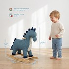 Qaba Baby Rocking Horse  Dinosaur Kids Ride On Horse With Realistic Sound