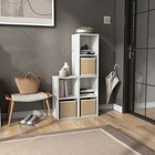 2-cube Wood Bookcase Display Organizer Stackable Bookshelves Storage White New