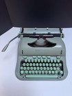 Hermes 3000 Portable Typewriter Seafoam Green Serviced   Case Extras Working