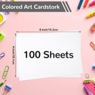 100 Sheets 4  X 6  Blank Thick Cardstock Paper 110lb 300gsm X 6   White 