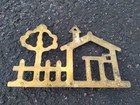 Vintage Brass Wall Key Holder 5 Hooks House