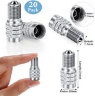 20 Pack Double Seal Valve Stem Cap Inflate Tire Flow Through Tires Air    