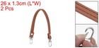 2 Pcs Leather Purse Handle Strap 10  Purse Strap Diy Replacement Brown
