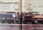 1988 Chevy S-10 Pickup Truck Original Print 2 Page Advertising Centerfold