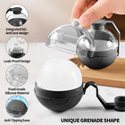 4 Pack Large Ice Ball Molds For Whiskey  2 4 Inch Big Sphere Round Ice Cube Tray